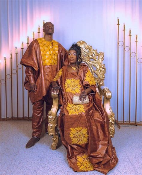 African Couples Matching Outfits Bazin Riche Boubou Plus Size African