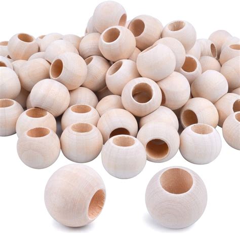 Natural Round Wood Beads Mm With Mm Hole Etsy