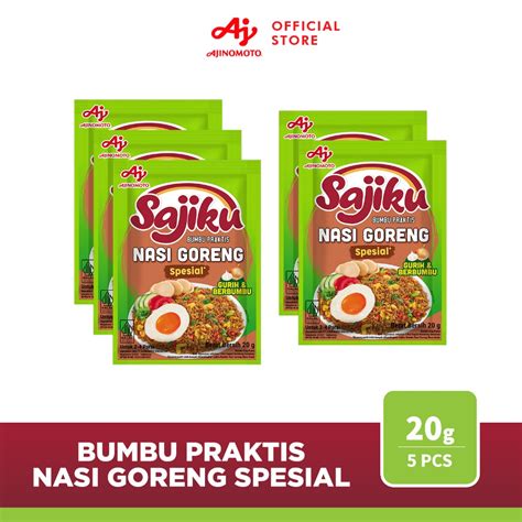 Jual Sajiku Bumbu Praktis Nasi Goreng Spesial 20g 5 Pcs Shopee