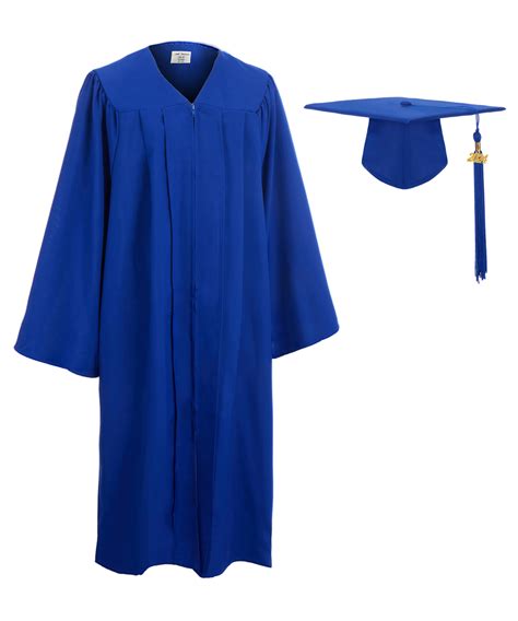 Unisex Matte Graduation Gown Cap Tassel Set 2024 For High School And Bachelor Royal 60 For Sale