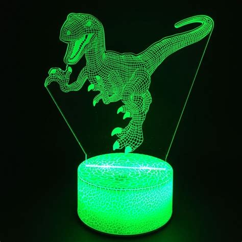 Dinosaur 3D lampe Køb online på ledide dk