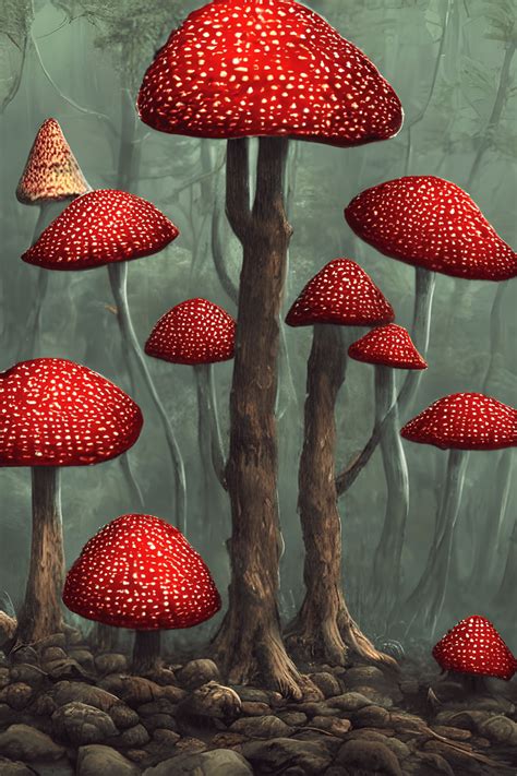 Amanita Muscaria Muscaria Mushroom Zeer Realistische Psychedelische