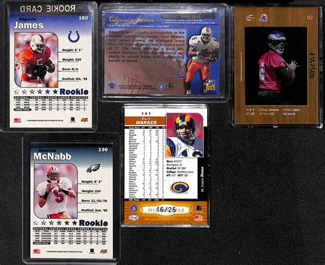 Lot Detail Lot Of Football Rookie And Or Insert Cards W