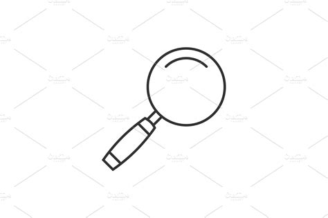 Magnifying Glass Outline Icon Pre Designed Illustrator Graphics