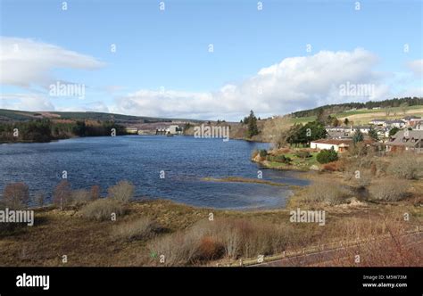 Loch Shin Dam Lairg Scotland March 2012 Stock Photo Alamy