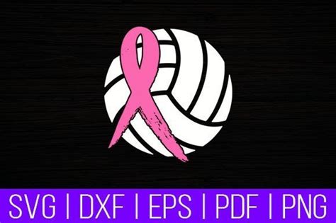 Breast Cancer Pink Ribbon Volleyball Graphic By Svgking Creative Fabrica