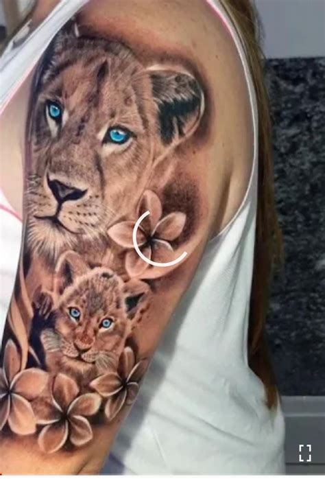 Lioness And Cub Tattoo Lion Cub Tattoo Lioness Tattoo Design Cubs