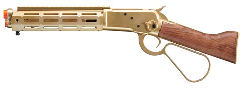 A&K M1873 "Mares Leg" Lever Action Airsoft Gas Rifle w/ M-LOK Rail (Gold)