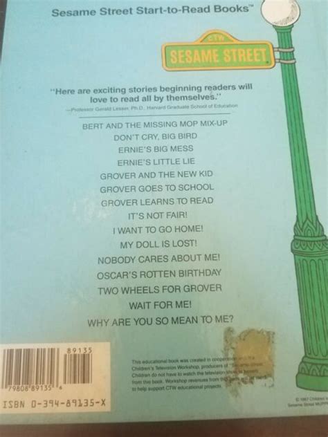 Sesame Street Wait For Me By Molly Cross Ebay