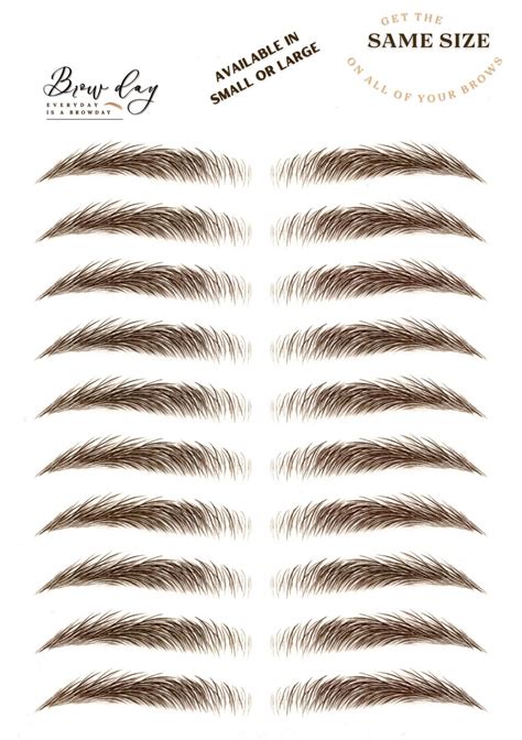 Eyebrow Stickers SAME SIZE Copenhagen LARGE Color: Dark Brown - Etsy