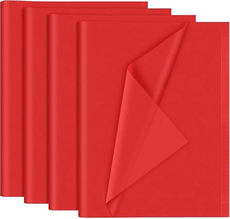 Neburora Sheets Red Tissue Paper X Cm Christmas Red Wrapping