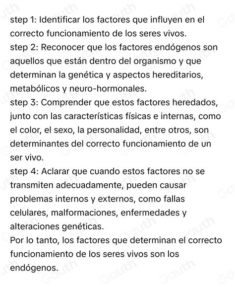 Solved Qué factores determinan el correcto funcionamiento de los