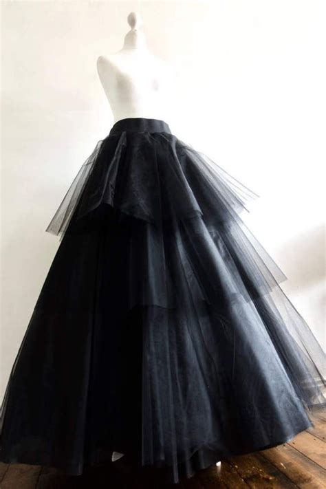 Ladies Black Layered Tulle Skirt Made To Measure By Cordeliaroyle