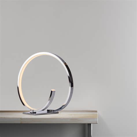 Modern Chrome Loop Led Table Lamp Finesse Decor Touch Of Modern