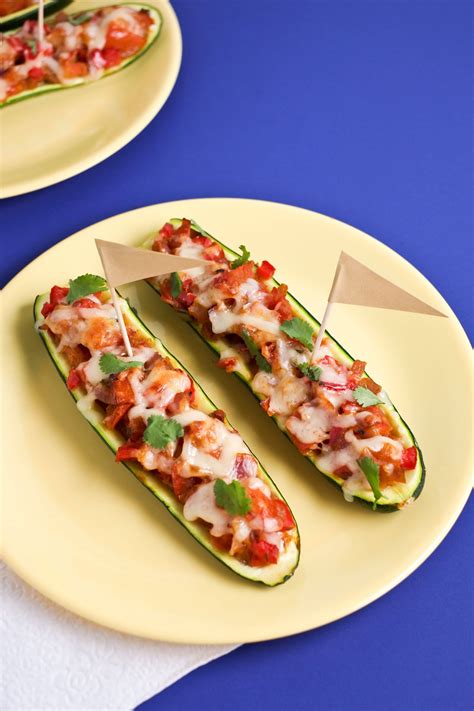 Enchilada Stuffed Zucchini Boats Super Healthy Kids