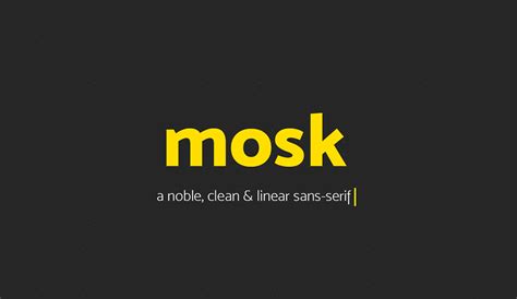 Mosk Typeface (Free) :: Behance