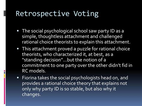 PPT Election Models Retrospective Voting The Reasoning Voter