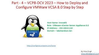 How To Deploy And Configure Vmware Vcsa 8 Step By Step Vcp8 Dcv 2023