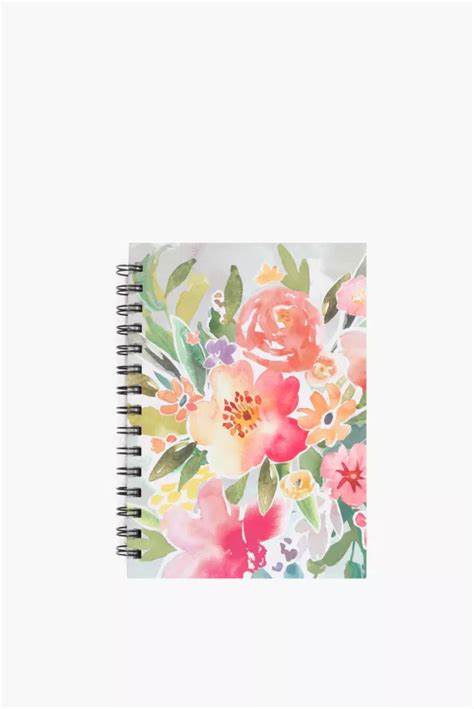 Cherry Floral Spiral Hardcover Notebook A