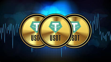 abstract futuristic technology background of Tether USDT Price graph Chart coin digital ...