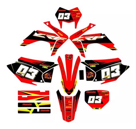 Kit Adesivos Graficos Crf 230 Ano 2015 2022 Motocross Parcelamento