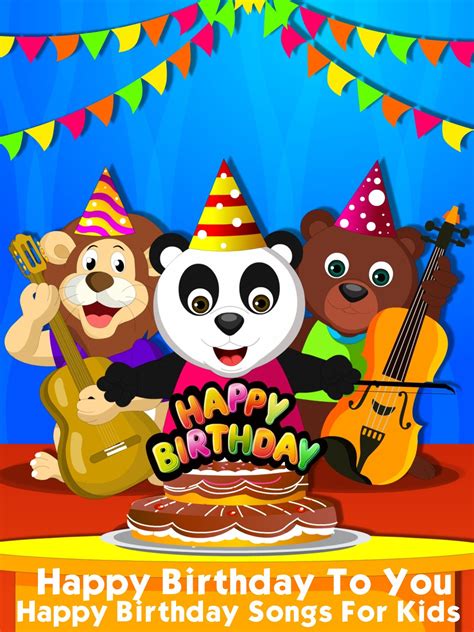 Happy Birthday Song For Kids - Printable Birthday Cards