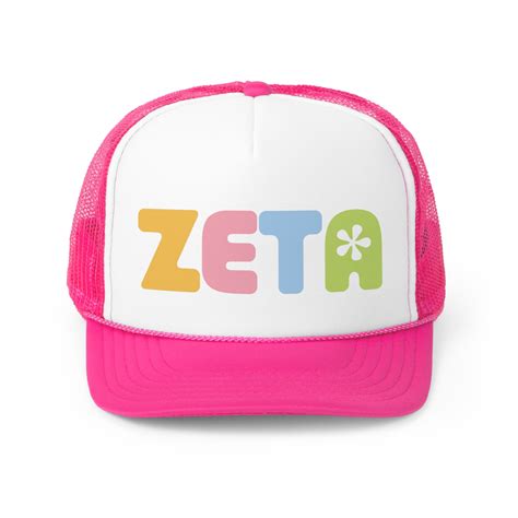 Zeta Sorority Merch Sorority Trucker Hat Groovy Zeta Sorority Etsy