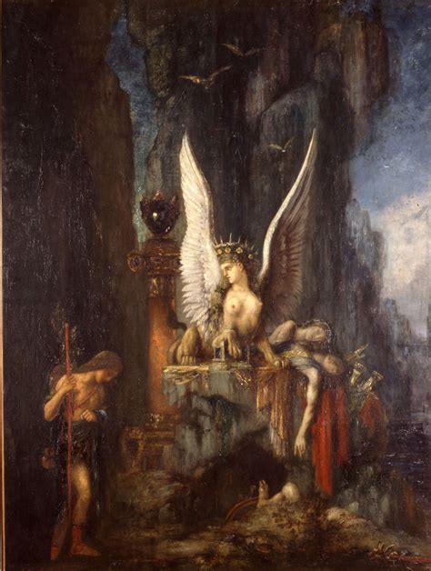 Gustav Moreau Edipo E La Sfinge 1888 Olio Su Tela Musée De La Cour D Or Metz Métropole