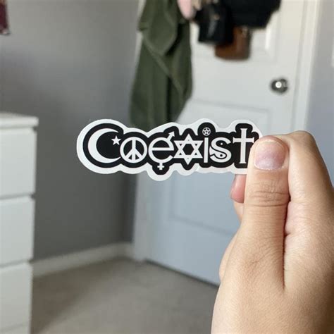 coexist sticker - shipping: $4.05 - buy 5+ get free... - Depop