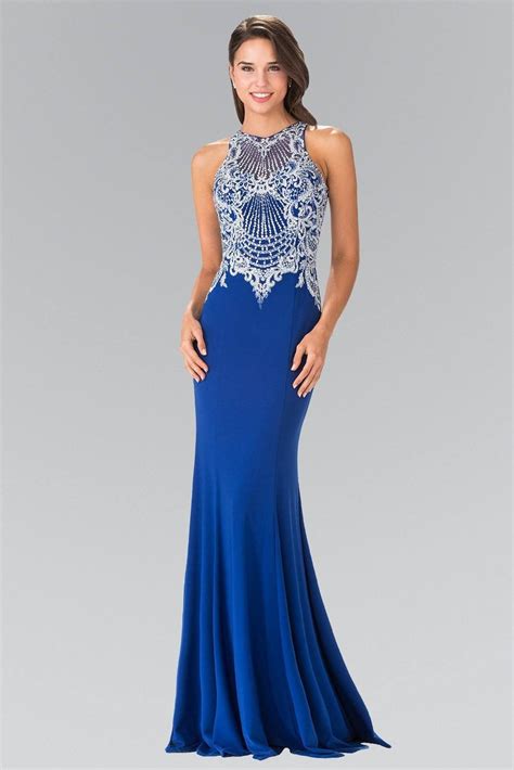 Sleeveless High Neckline A Line Prom Dress Featuring Sheer Illusion Elaborately Rhinestone