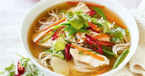 Quick Chicken And Soba Noodle Broth