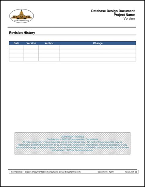 SDLCforms Database Design Document