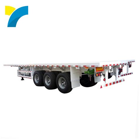 Axles Feet Flat Bed Semi Trailer Flatbed Shipping Containers