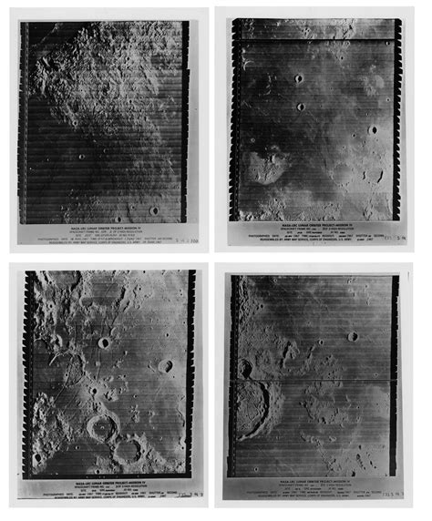 At Auction Orbital Narrow Angle Views Of The Moon 4 Photos Lunar