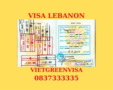 DỊCH VỤ TƯ VẤN VISA LI BĂNG ( LEBANON) TRỌN GÓI TẠI HÀ NỘI