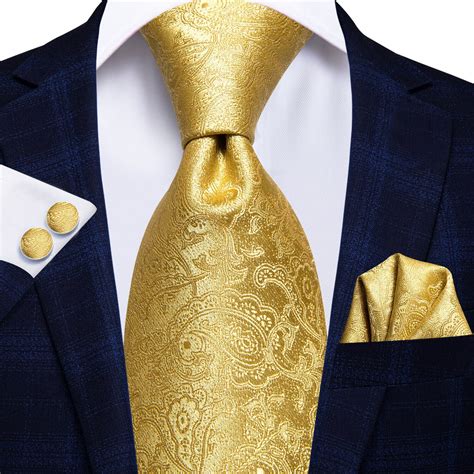 History Of Gold Tie Pocket Square And Cufflinks Sophisticated Gentlemen