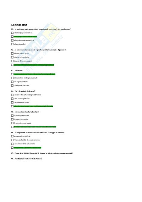 Domande Chiuse E Aperte 2023 Psicologia Clinica 2024