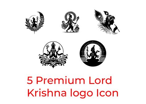 premium vector lord krishna premium logo icon
