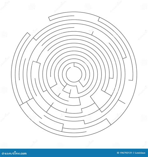 Vector Maze Template Blank Black And White Labyrinth Isolated On White Background Preschool