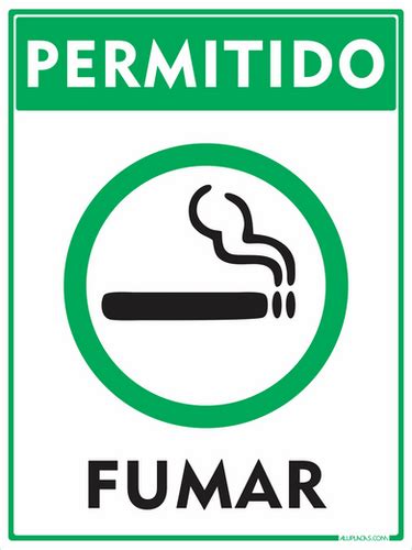 Placa Permitido Fumar Sinalização Indicativa em Alumínio