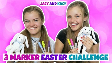 3 Marker Easter Challenge Jacy And Kacy Youtube