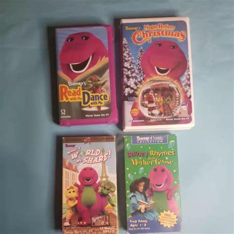 Barney Vhs Tapes Lot Of 4 Night Before Christmas And More 1778 Picclick Ca