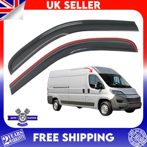 2X FRONT WIND SUN RAIN SMOKE GUARD DEFLECTORS FOR CITROEN RELAY 2006