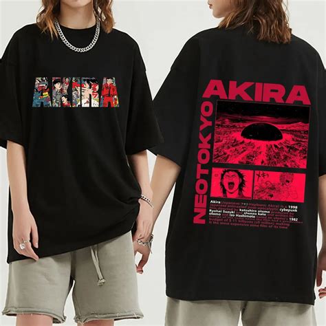 Camiseta De Anime Japonés Neo Tokyo Akira Para Hombre Camisa De Manga Corta De Película De