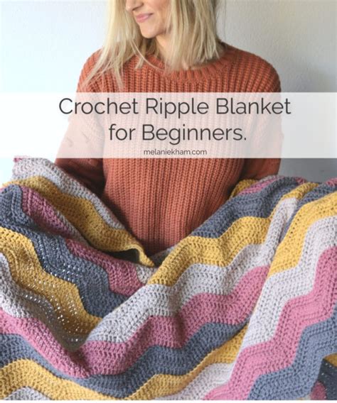 Crochet Ripple Blanket Free Pattern And Video Tutorial Melanie Ham