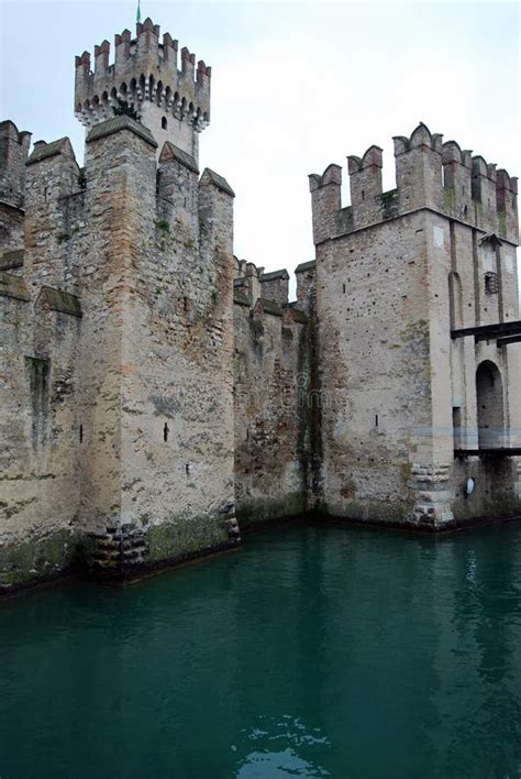 Scaliger Castle Sirmione Lake Garda Italy Stock Photo Image Of