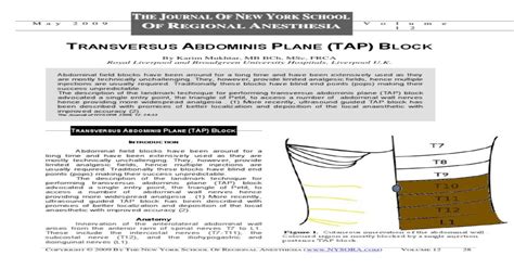 TRANSVERSUS ABDOMINIS PLANE TAP BLOCK PDF Document