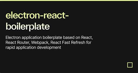 Electron React Boilerplate Codesandbox