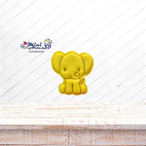 Cortador Biscoito Elefante Cute Cortadores Mini Artes D