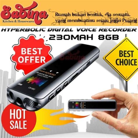 Jual Voice Recorder Digital Perekam Suara Hyperbolic Mah Usb